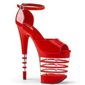 FLAMINGO-889LN Pleaser 8" Heel Red Pole Dancing Platforms