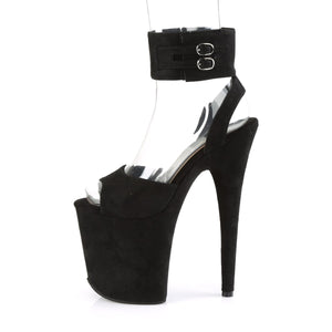 FLAMINGO-891 Pleaser 8 Inch Heel Black Pole Dancer Platforms