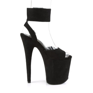 FLAMINGO-891 Pleaser 8 Inch Heel Black Pole Dancer Platforms