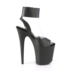 FLAMINGO-891 Pleaser 8 Inch Heel Black Pole Dancer Platforms