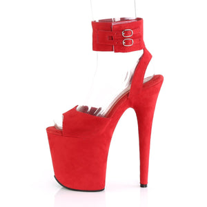 FLAMINGO-891 Pleaser 8 Inch Heel Red Pole Dancing Platforms