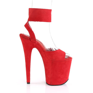 FLAMINGO-891 Pleaser 8 Inch Heel Red Pole Dancing Platforms