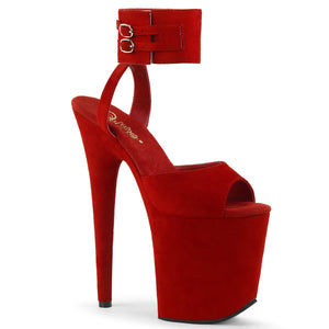 FLAMINGO-891 Pleaser 8 Inch Heel Red Pole Dancing Platforms