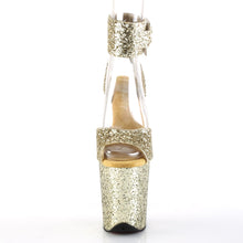 Load image into Gallery viewer, FLAMINGO-891LG 8&quot; Heel Gold Glitter Pole Dancing Platforms