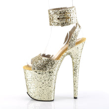 Load image into Gallery viewer, FLAMINGO-891LG 8&quot; Heel Gold Glitter Pole Dancing Platforms