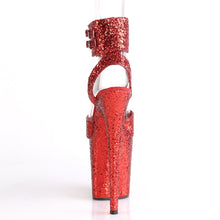 Load image into Gallery viewer, FLAMINGO-891LG 8&quot; Heel Red Glitter Pole Dancing Platforms