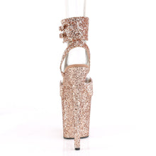 Load image into Gallery viewer, FLAMINGO-891LG 8&quot; Heel Rose Gold Glitter Pole Dancer Shoes