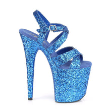 Load image into Gallery viewer, FLAMINGO-897LG 8 Inch Heel Royal Blue Pole Dancing Platforms