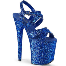 Load image into Gallery viewer, FLAMINGO-897LG 8 Inch Heel Royal Blue Pole Dancing Platforms