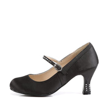 Load image into Gallery viewer, FLAPPER-20 Funtasma 3&quot; Heel Black Satin Pu Women&#39;s Sexy Shoe