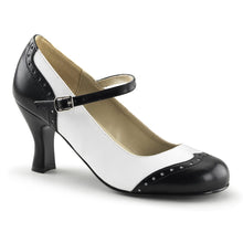 Load image into Gallery viewer, FLAPPER-25 Funtasma 3 Inch Heel Black White Women Sexy Shoes