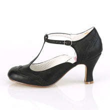 Load image into Gallery viewer, FLAPPER-26 Pin Up Couture Glamour 3&quot; Heel Black Fetish Shoes