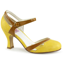 Load image into Gallery viewer, FLAPPER-27 Pin Up Couture Glamour 3&quot; Heel Yellow Fetish Shoe