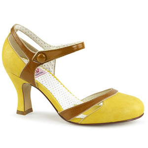 FLAPPER-27 Pin Up Couture Glamour 3" Heel Yellow Fetish Shoe