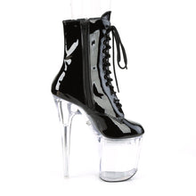 Load image into Gallery viewer, FLASHDANCE-1020-8 8&quot; Heel Black Clear Pole Dancer Platforms