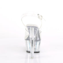 Load image into Gallery viewer, FLASHDANCE-608CH 6&quot; Heel Clear Silver Hologram Sexy Shoes