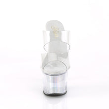 Load image into Gallery viewer, FLASHDANCE-702CH 7&quot; Heel Clear Silver Hologram Sexy Shoes