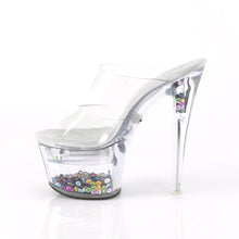 Load image into Gallery viewer, FLASHDANCE-702SQ 7&quot; Heel Clear Sequin Insert Strippers Shoes