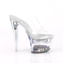 Load image into Gallery viewer, FLASHDANCE-702SQ 7&quot; Heel Clear Sequin Insert Strippers Shoes