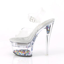 Load image into Gallery viewer, FLASHDANCE-708SQ 7&quot; Heel Clear Sequin Insert Strippers Shoes