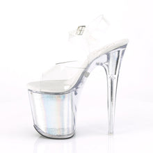 Load image into Gallery viewer, FLASHDANCE-808CH 8&quot; Heel Clear Silver Hologram Sexy Shoes