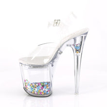 Load image into Gallery viewer, FLASHDANCE-808SQ 8&quot; Heel Clear Sequin Insert Strippers Shoes