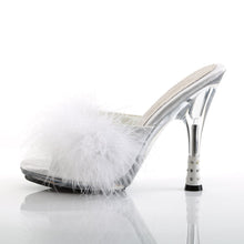 Load image into Gallery viewer, GLITZY-501-8 Fabulicious 4.5&quot; Heel White Satin Fur Sexy Shoe