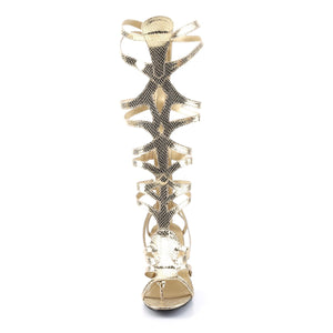 GODDESS-12 Funtasma 3.5" Heel Gold Metallic Snake Women Boot