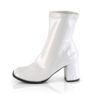 GOGO-150 Funtasma 3 Inch Heel White Patent Women's Boots