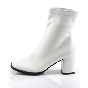 GOGO-150 Funtasma 3 Inch Heel White Patent Women's Boots