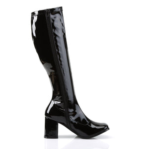 GOGO-300 Funtasma 3" Heel Black Stretch Patent Women's Boots