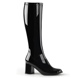 GOGO-300 Funtasma 3" Heel Black Stretch Patent Women's Boots