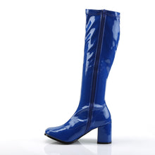 Load image into Gallery viewer, GOGO-300 Funtasma 3 Inch Heel Navy Blue Patent Women&#39;s Boots