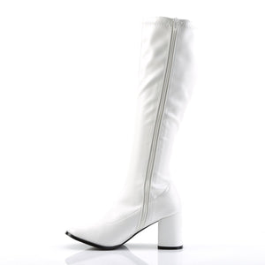 GOGO-300 Funtasma 3 Inch Heel White Patent Women's Boots