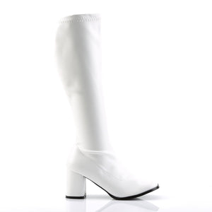 GOGO-300 Funtasma 3 Inch Heel White Patent Women's Boots