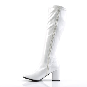 GOGO-300 Funtasma 3 Inch Heel White Patent Women's Boots