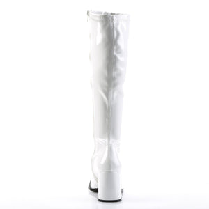 GOGO-300 Funtasma 3 Inch Heel White Patent Women's Boots