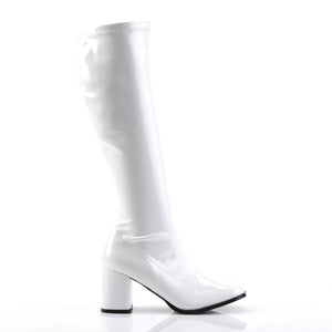 GOGO-300 Funtasma 3 Inch Heel White Patent Women's Boots