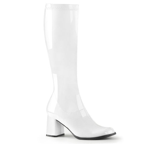 GOGO-300 Funtasma 3 Inch Heel White Patent Women's Boots