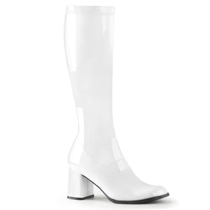 GOGO-300 Funtasma 3 Inch Heel White Patent Women's Boots