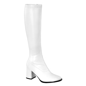 GOGO-300 Funtasma 3 Inch Heel White Patent Women's Boots