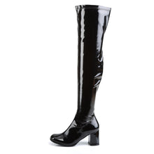 Load image into Gallery viewer, GOGO-3000 Funtasma 3&quot; Heel Black Stretch Patent Women Boots