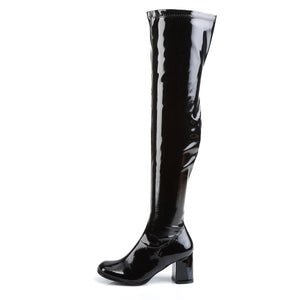 GOGO-3000 Funtasma 3" Heel Black Stretch Patent Women Boots