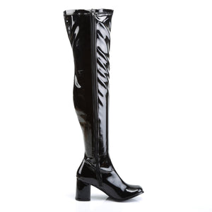 GOGO-3000 Funtasma 3" Heel Black Stretch Patent Women Boots
