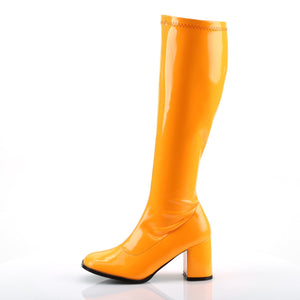 GOGO-300UV Funtasma 3 Inch Heel Neon Orange Women's Boots