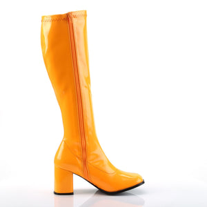 GOGO-300UV Funtasma 3 Inch Heel Neon Orange Women's Boots