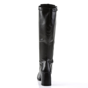 GOGO-300WC Funtasma 3" Heel Black Wide Width Knee High Boots