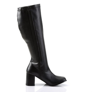 GOGO-300WC Funtasma 3" Heel Black Wide Width Knee High Boots