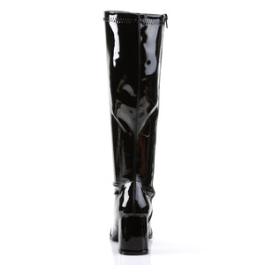 GOGO-300WC Funtasma 3" Heel Black Wide Width Knee High Boots