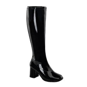 GOGO-300WC Funtasma 3" Heel Black Wide Width Knee High Boots